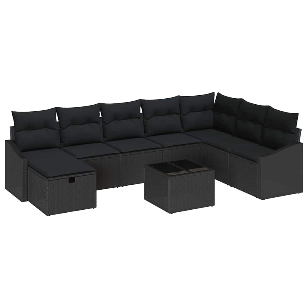 vidaXL Zestaw Sof z poduszką 8 pcs polirattan