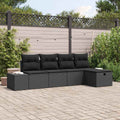 vidaXL Zestaw Sof z poduszką 6 pcs polirattan