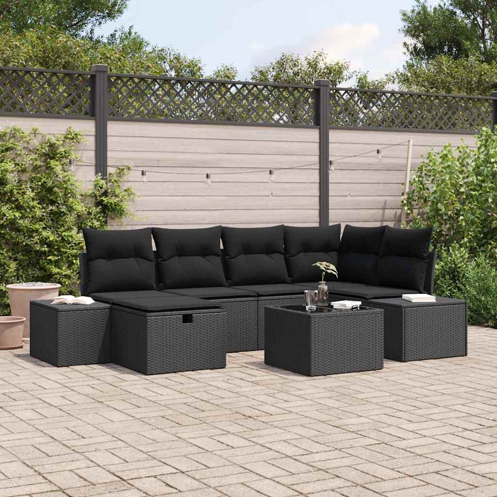 vidaXL Zestaw Sof z poduszką 6 pcs polirattan