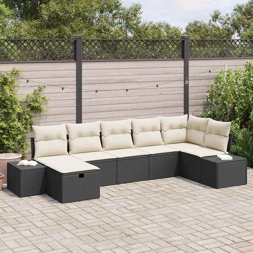 vidaXL Zestaw Sof z poduszką 8 pcs polirattan