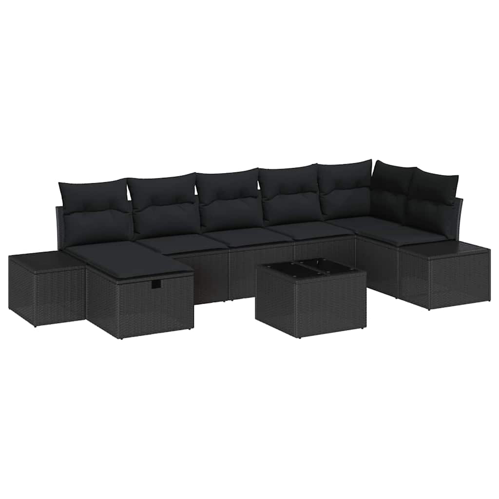 vidaXL Zestaw Sof z poduszką 8 pcs polirattan