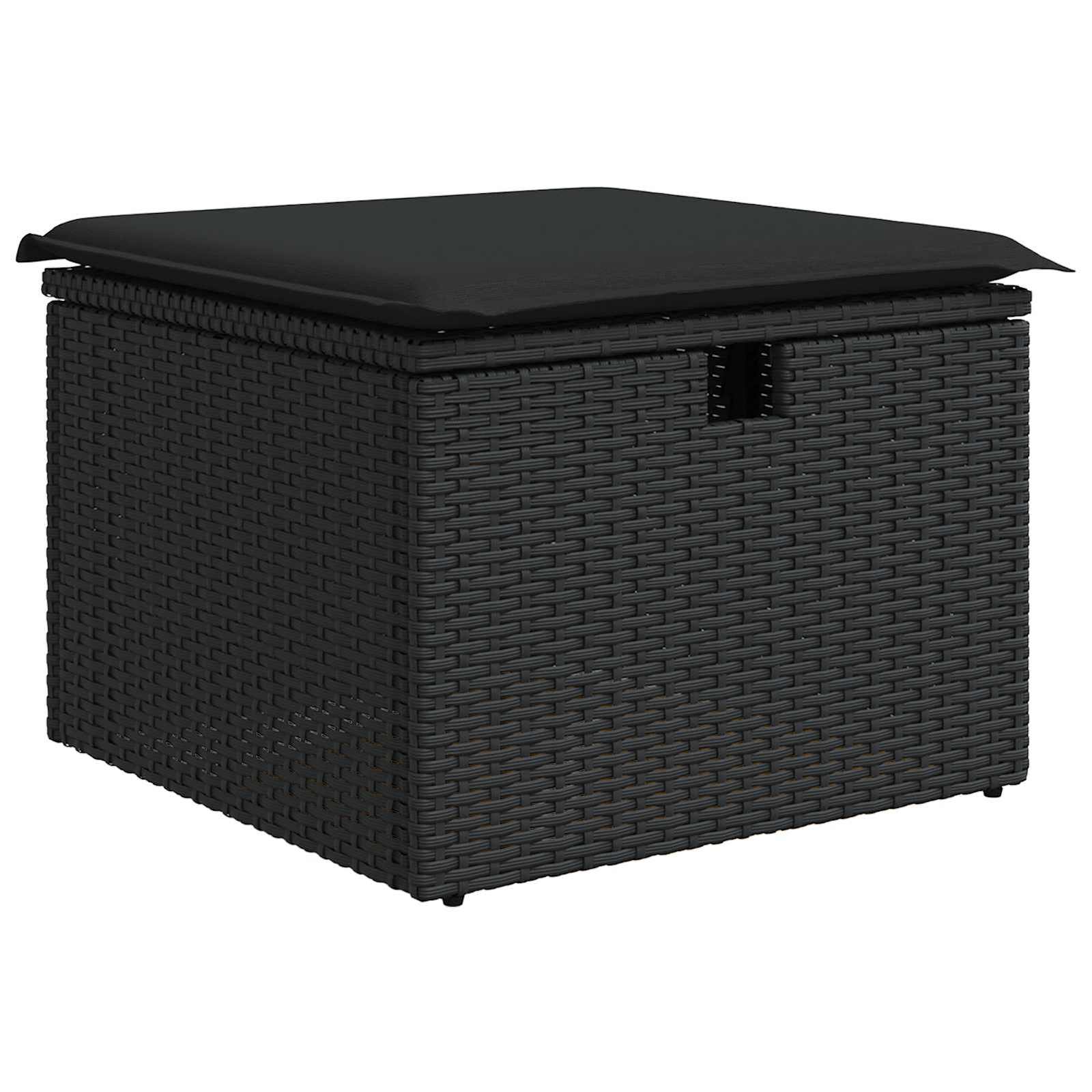vidaXL Zestaw Sof na Ogród 7 pcs Czarny 55 x 62 x 69 cm Polirattan