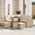 vidaXL Zestaw Sof na Ogród z poduszką 8 pcs Beżowy polirattan