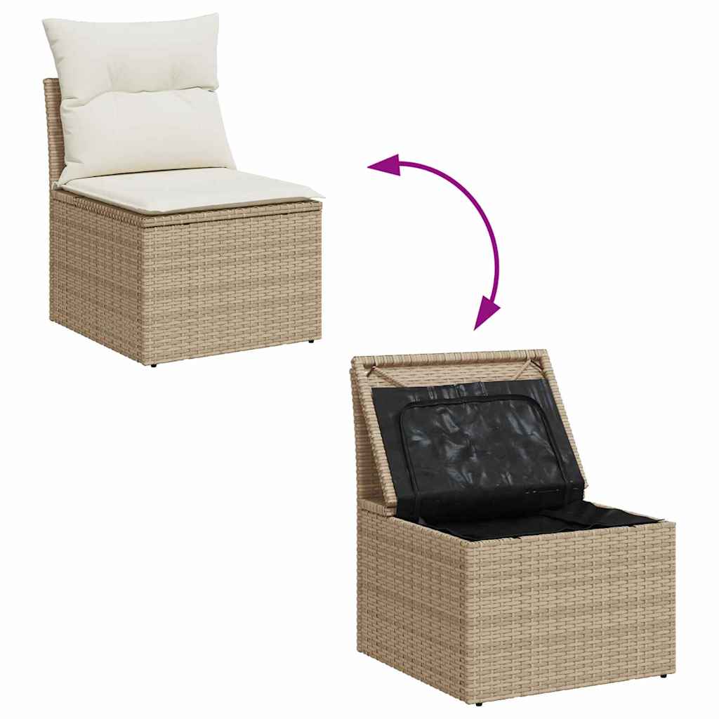 vidaXL Zestaw Sof na Ogród 8 szt. 5-Liczba miejsc Beżowy i kremowy