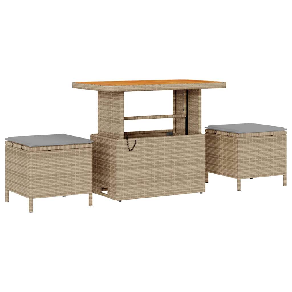 vidaXL Zestaw Sof na Ogród 8 pcs Beżowy i jasnoszary polirattan