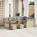 vidaXL Zestaw Sof na Ogród z poduszką 13 pcs Beżowy i jasnoszary