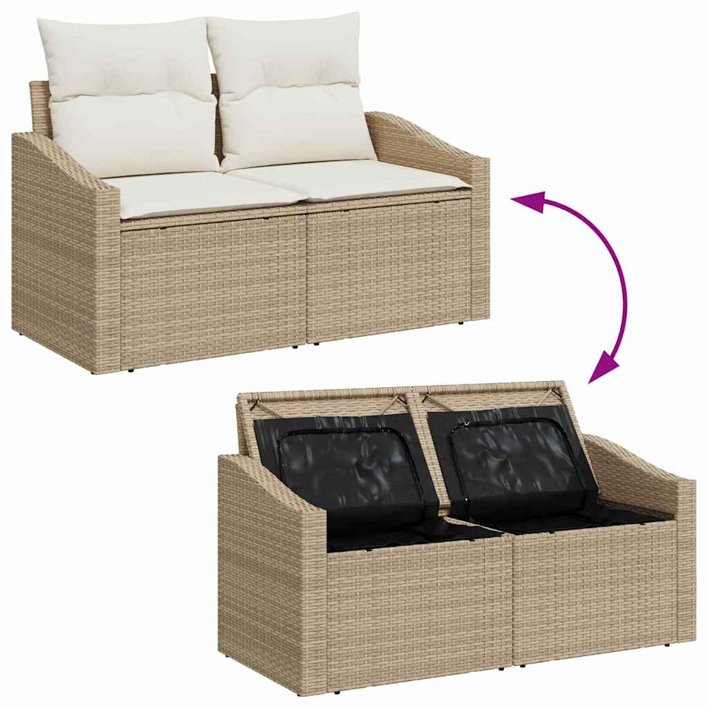 vidaXL Zestaw Sof na Ogród 9 szt. 8-Liczba miejsc Beżowy i kremowy