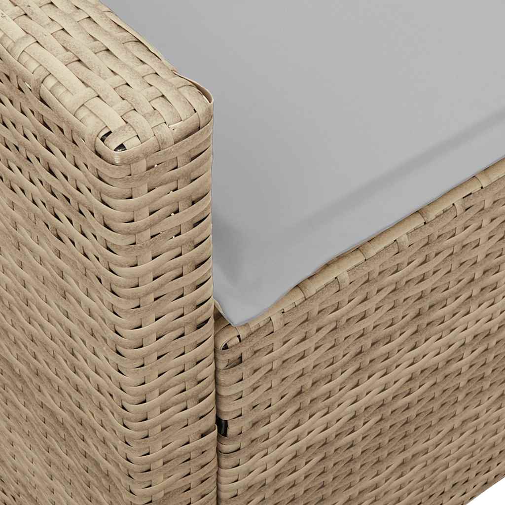 vidaXL Sofa ogrodowa z poduszkami beżowy polirattan