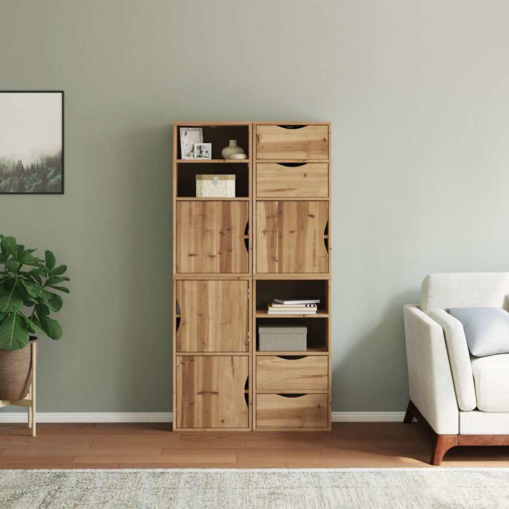 vidaXL Szafki boczne 4 szt. "ODDA" 40x24x79 cm Drewno lite Sosna