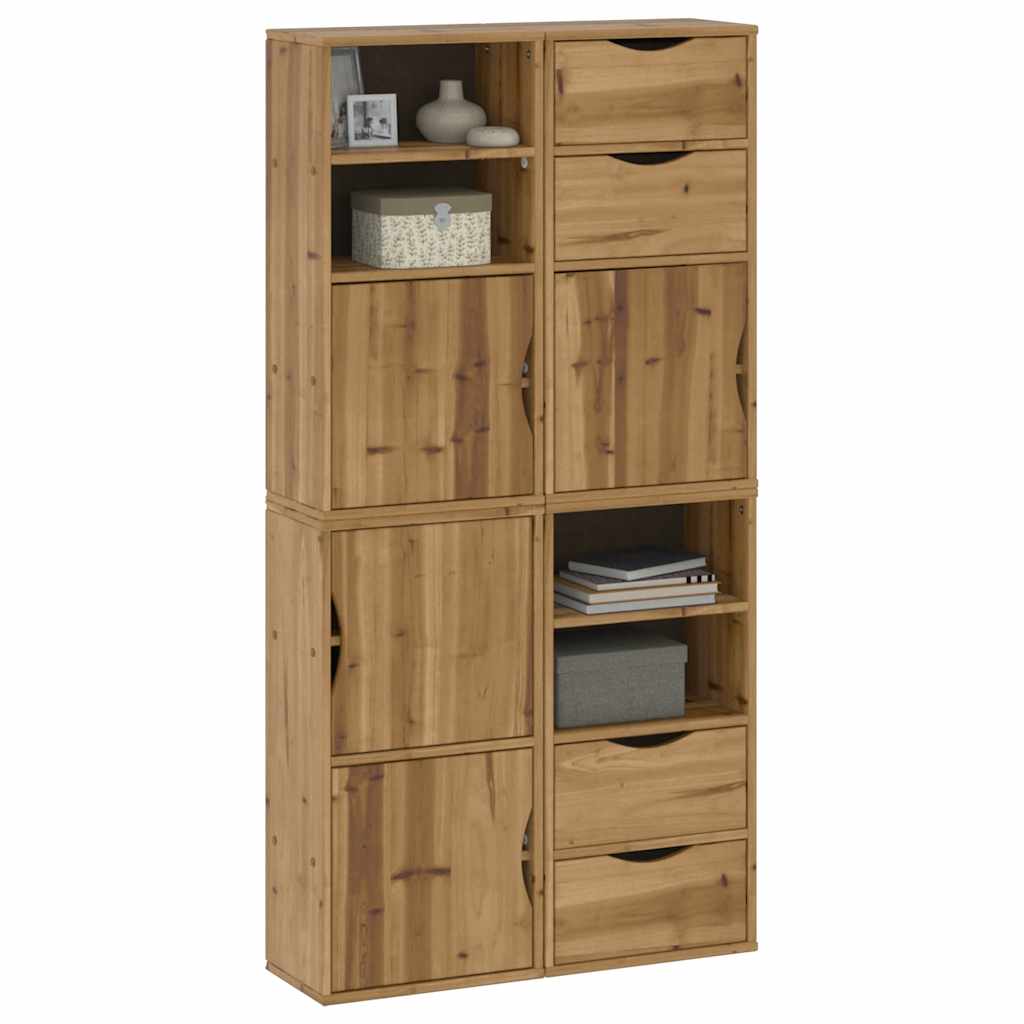 vidaXL Szafki boczne 4 szt. "ODDA" 40x24x79 cm Drewno lite Sosna