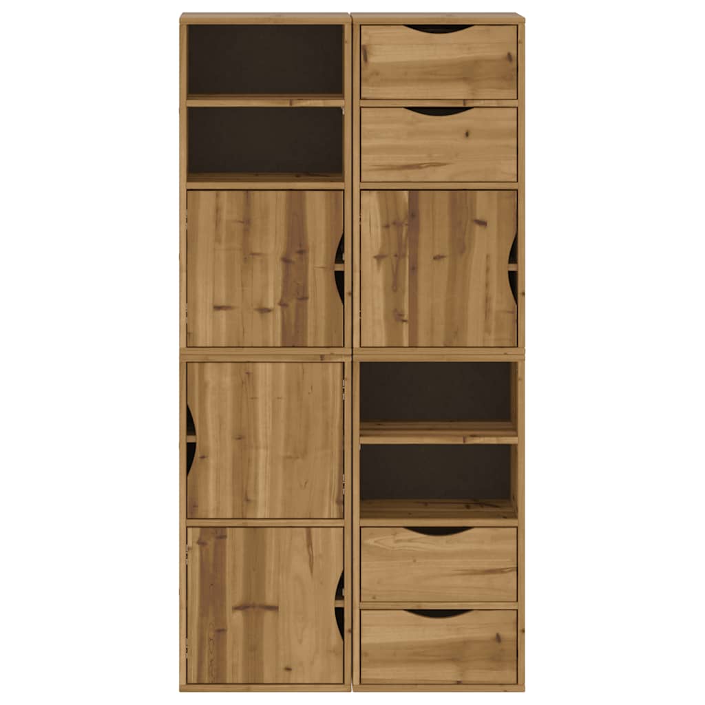 vidaXL Szafki boczne 4 szt. "ODDA" 40x24x79 cm Drewno lite Sosna