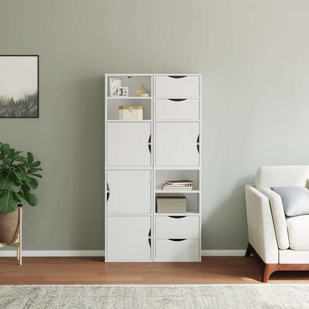 vidaXL Szafki boczne 4 szt. "ODDA" 40x24x79 cm lite drewno sosnowe