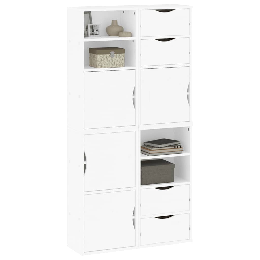 vidaXL Szafki boczne 4 szt. "ODDA" 40x24x79 cm lite drewno sosnowe
