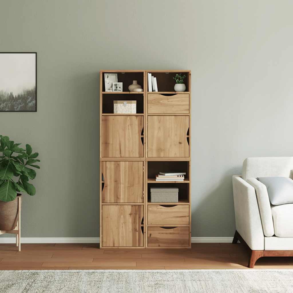 vidaXL Szafki boczne 4 szt. "ODDA" 40x24x79 cm Drewno lite Sosna