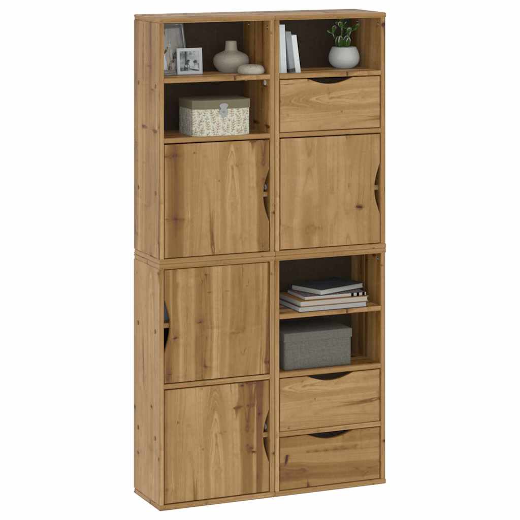 vidaXL Szafki boczne 4 szt. "ODDA" 40x24x79 cm Drewno lite Sosna