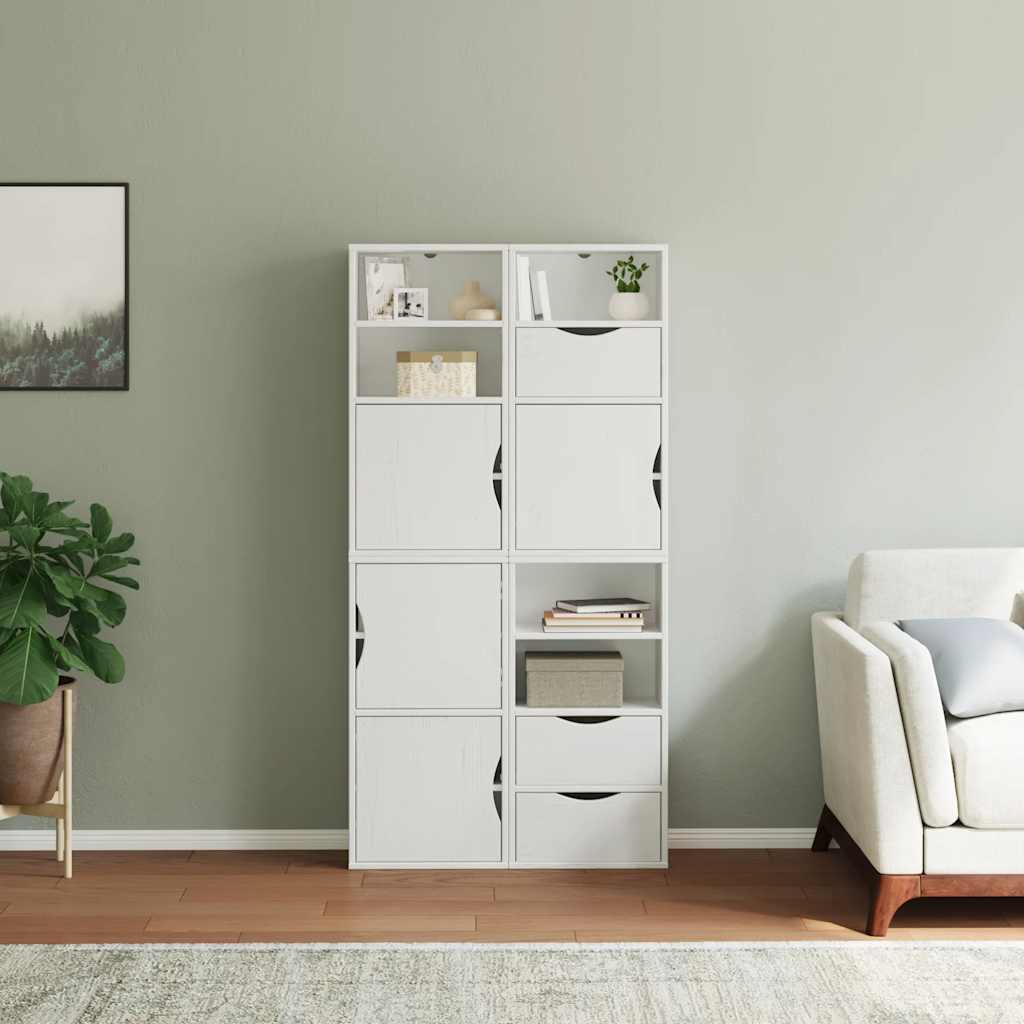 vidaXL Szafki boczne 4 szt. "ODDA" 40x24x79 cm lite drewno sosnowe
