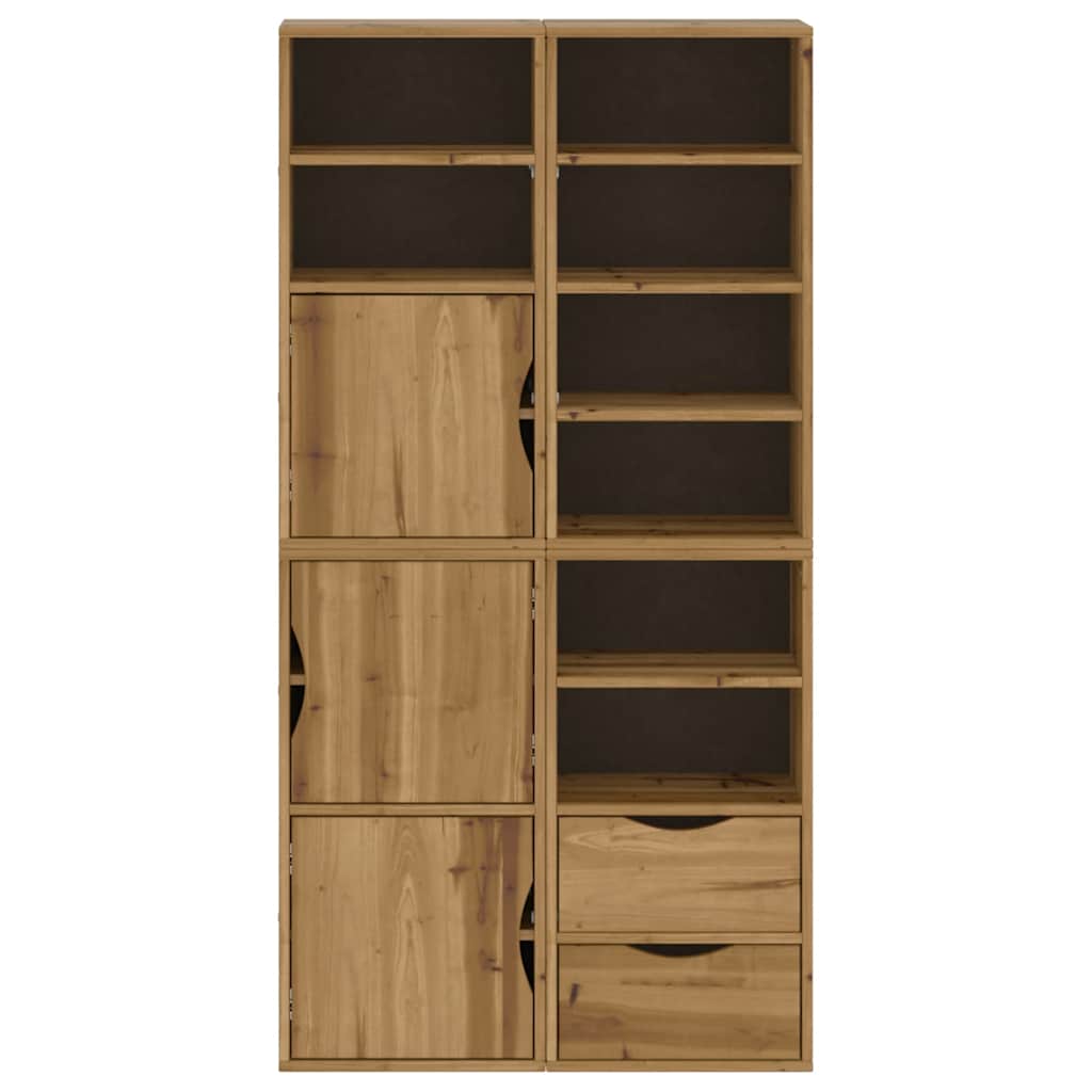 vidaXL Szafki boczne 4 szt. "ODDA" 40x24x79 cm Drewno lite Sosna