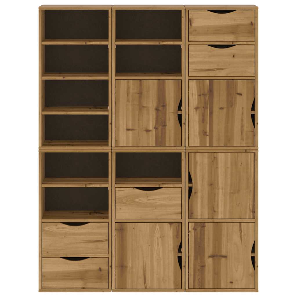 vidaXL Szafki boczne 6 szt. "ODDA" 40x24x79 cm Drewno lite Sosna