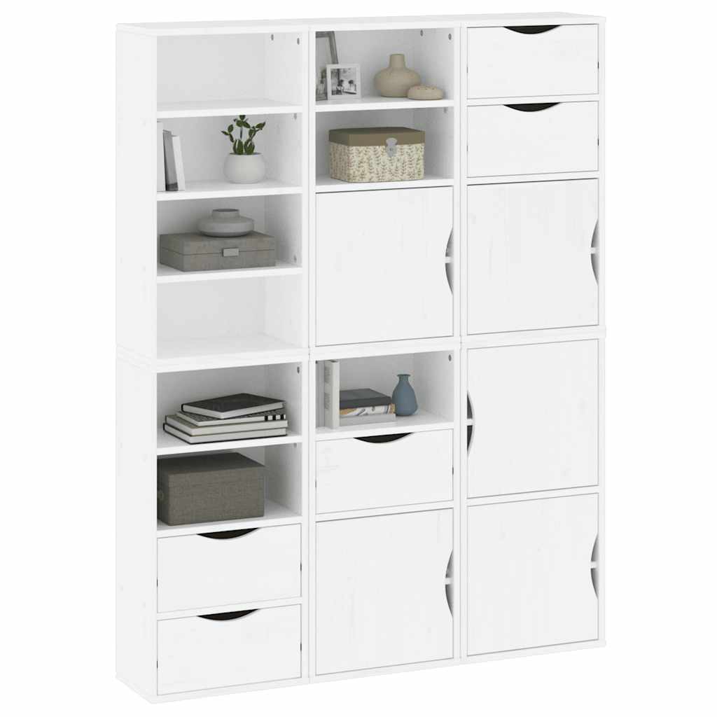 vidaXL Szafki boczne 6 szt. "ODDA" 40x24x79 cm lite drewno sosnowe
