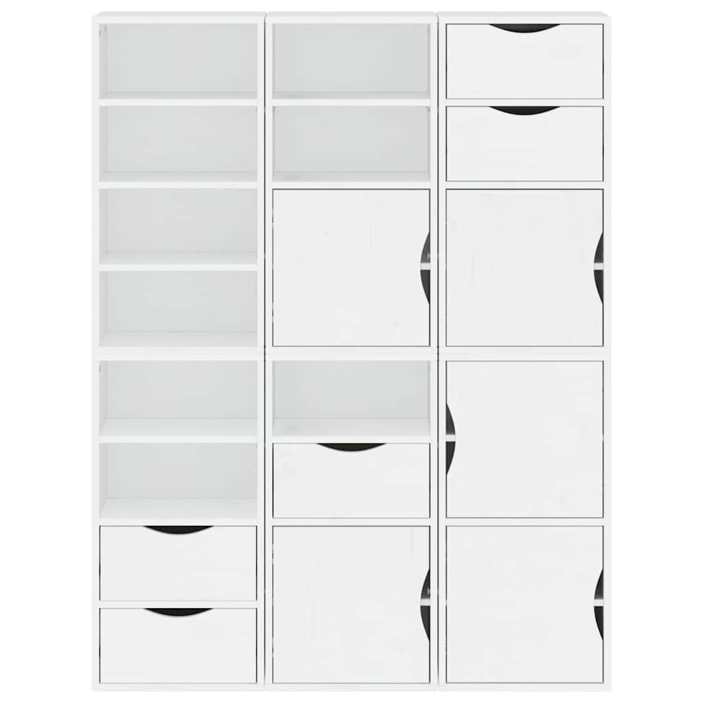 vidaXL Szafki boczne 6 szt. "ODDA" 40x24x79 cm lite drewno sosnowe