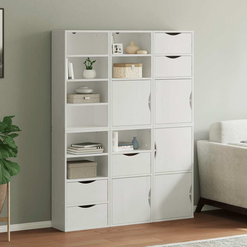 vidaXL Szafki boczne 6 szt. "ODDA" 40x24x79 cm lite drewno sosnowe