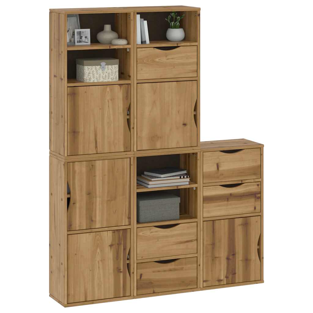 vidaXL Szafki boczne 5 szt. "ODDA" 40x24x79 cm Drewno lite Sosna