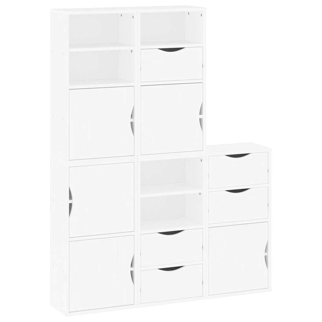 vidaXL Szafki boczne 5 szt. "ODDA" 40x24x79 cm lite drewno sosnowe