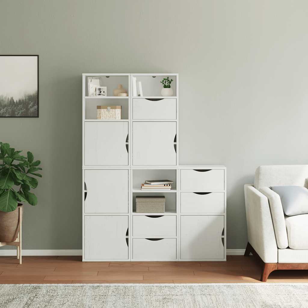 vidaXL Szafki boczne 5 szt. "ODDA" 40x24x79 cm lite drewno sosnowe