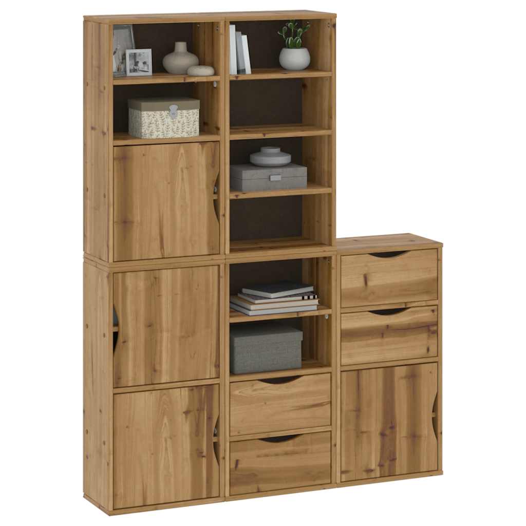 vidaXL Szafki boczne 5 szt. "ODDA" 40x24x79 cm Drewno lite Sosna