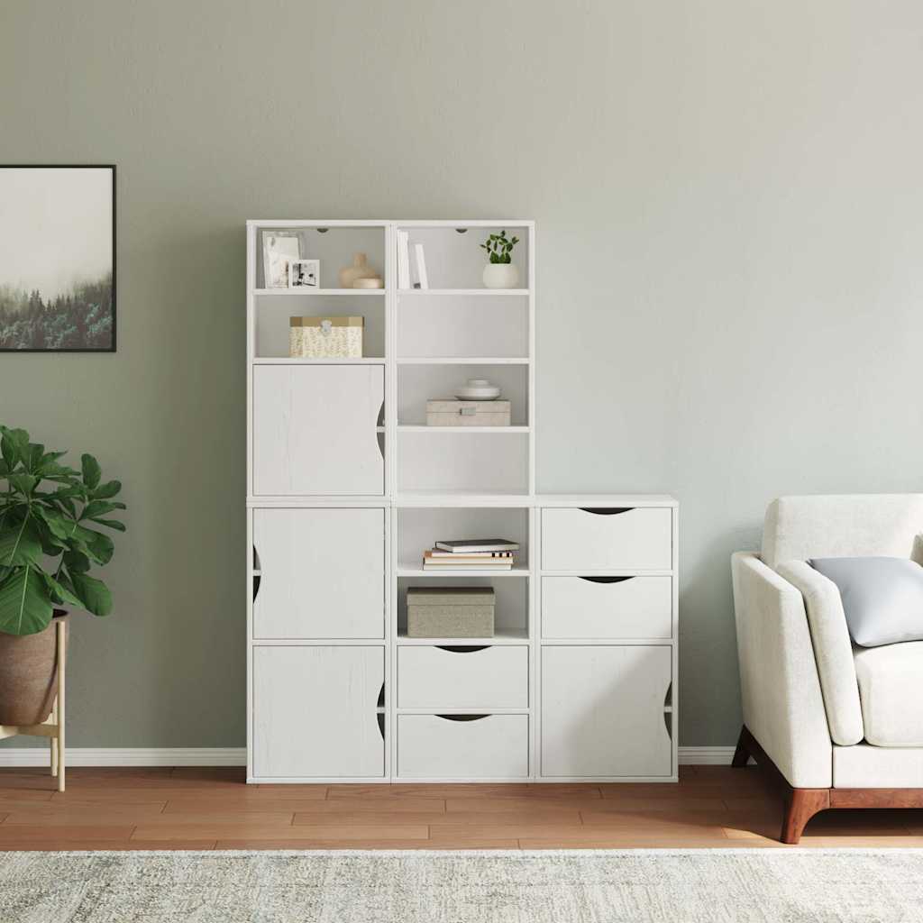 vidaXL Szafki boczne 5 szt. "ODDA" 40x24x79 cm lite drewno sosnowe