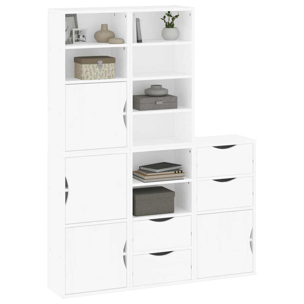 vidaXL Szafki boczne 5 szt. "ODDA" 40x24x79 cm lite drewno sosnowe