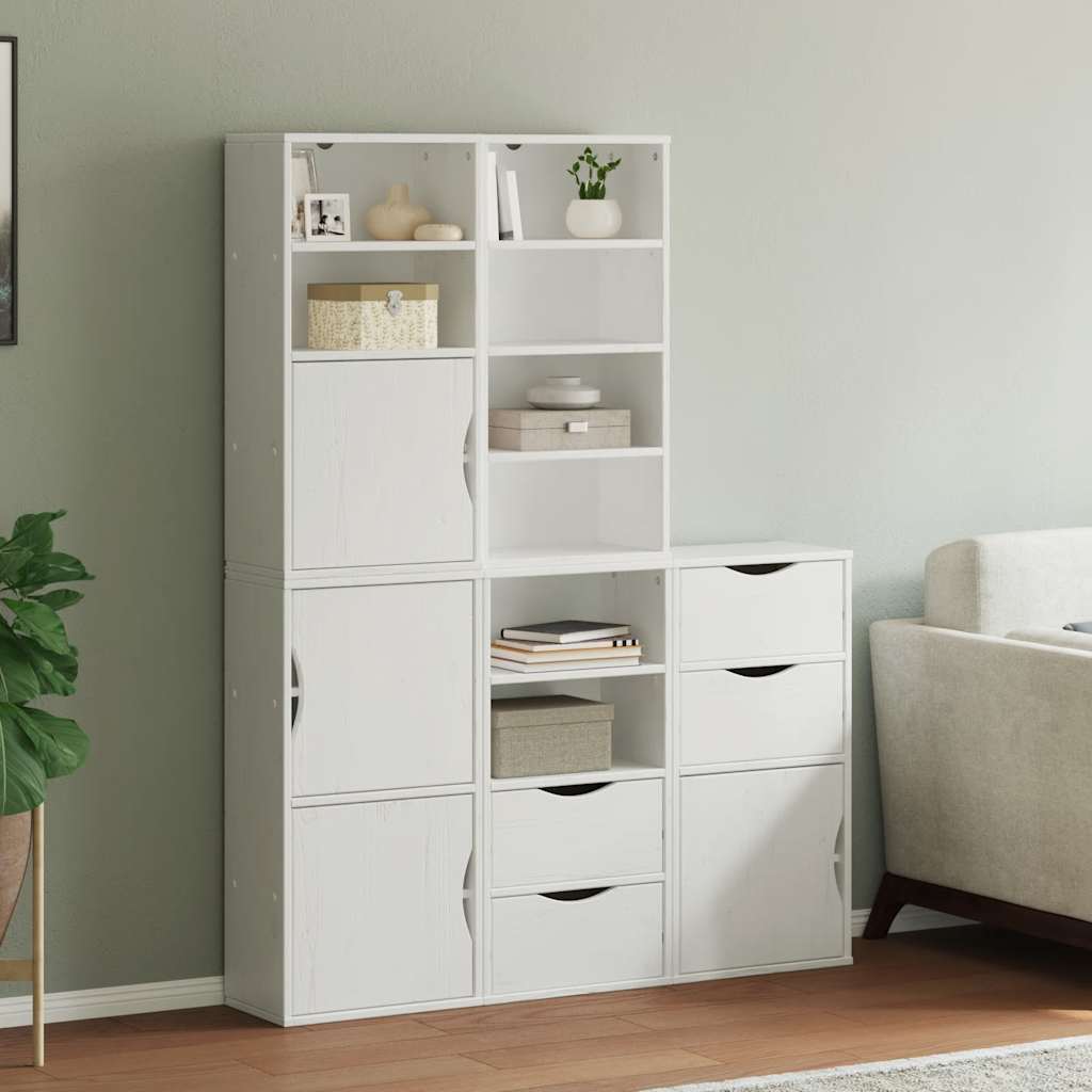 vidaXL Szafki boczne 5 szt. "ODDA" 40x24x79 cm lite drewno sosnowe