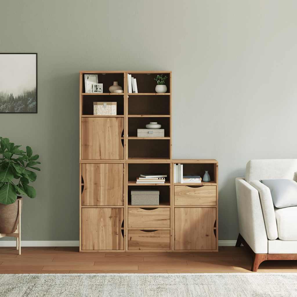 vidaXL Szafki boczne 5 szt. "ODDA" 40x24x79 cm Drewno lite Sosna