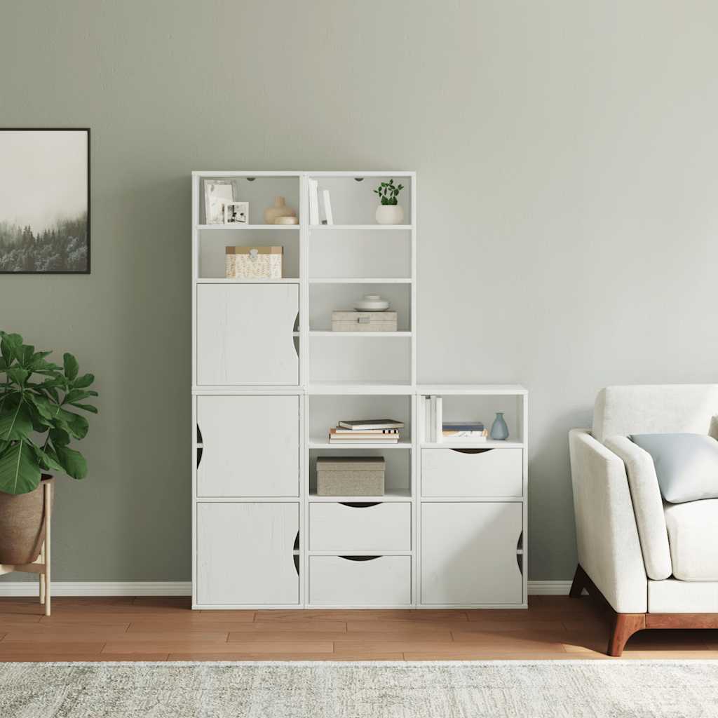 vidaXL Szafki boczne 5 szt. "ODDA" 40x24x79 cm lite drewno sosnowe