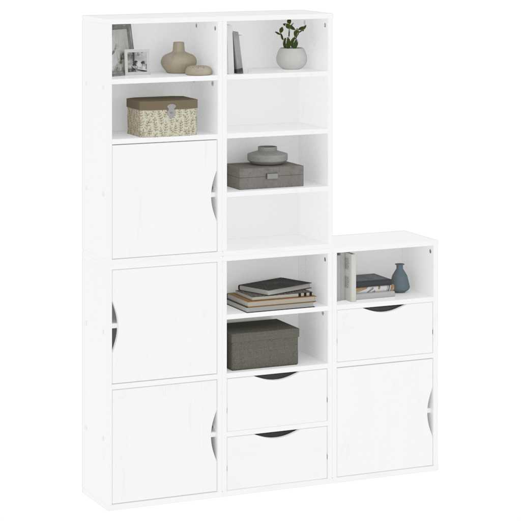 vidaXL Szafki boczne 5 szt. "ODDA" 40x24x79 cm lite drewno sosnowe