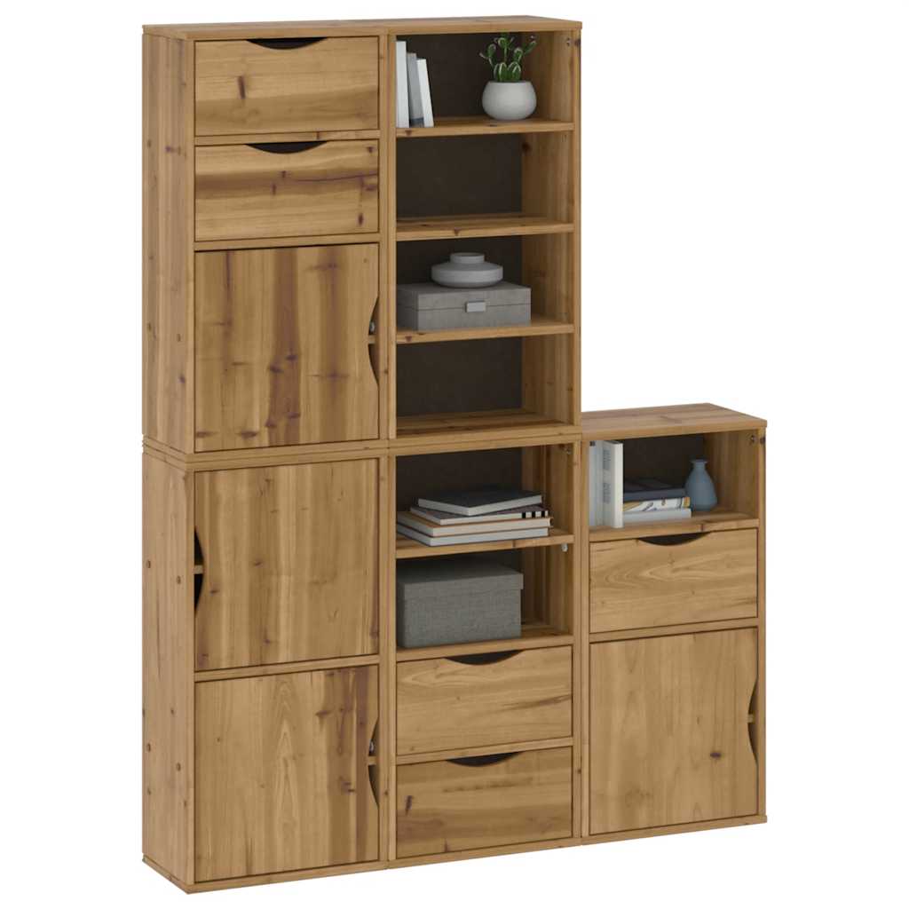 vidaXL Szafki boczne 5 szt. "ODDA" 40x24x79 cm Drewno lite Sosna