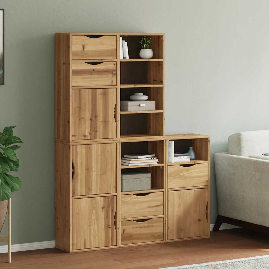 vidaXL Szafki boczne 5 szt. "ODDA" 40x24x79 cm Drewno lite Sosna