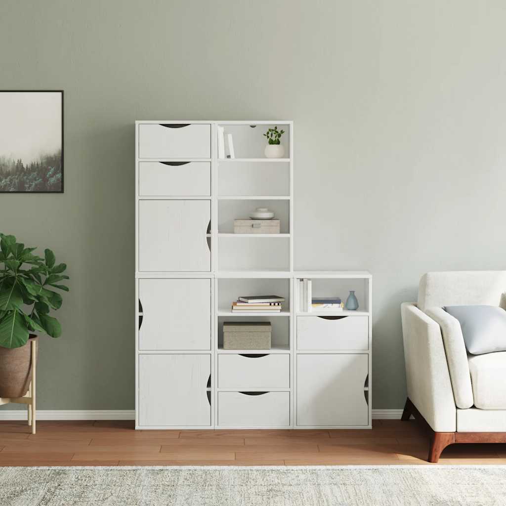 vidaXL Szafki boczne 5 szt. "ODDA" 40x24x79 cm lite drewno sosnowe