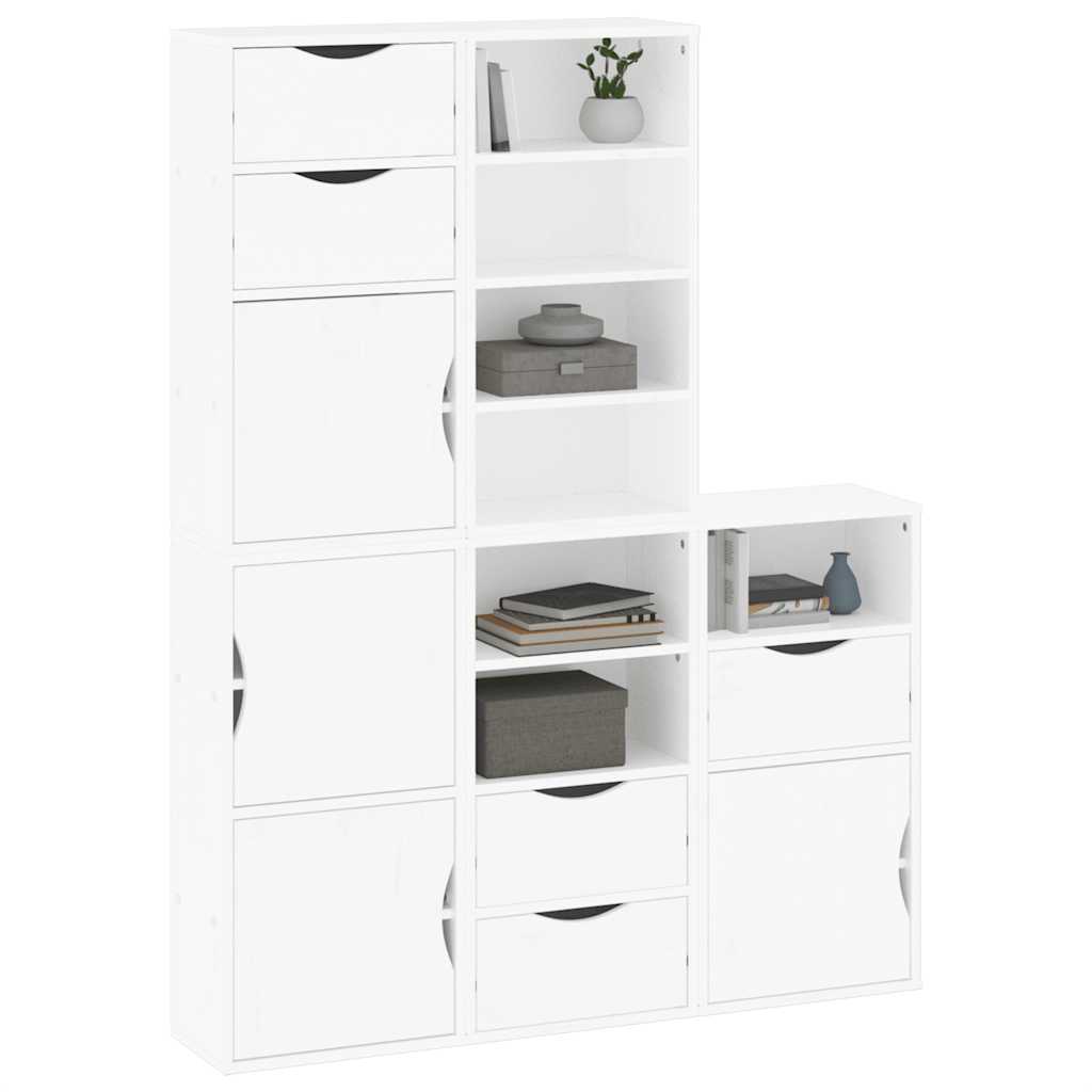 vidaXL Szafki boczne 5 szt. "ODDA" 40x24x79 cm lite drewno sosnowe