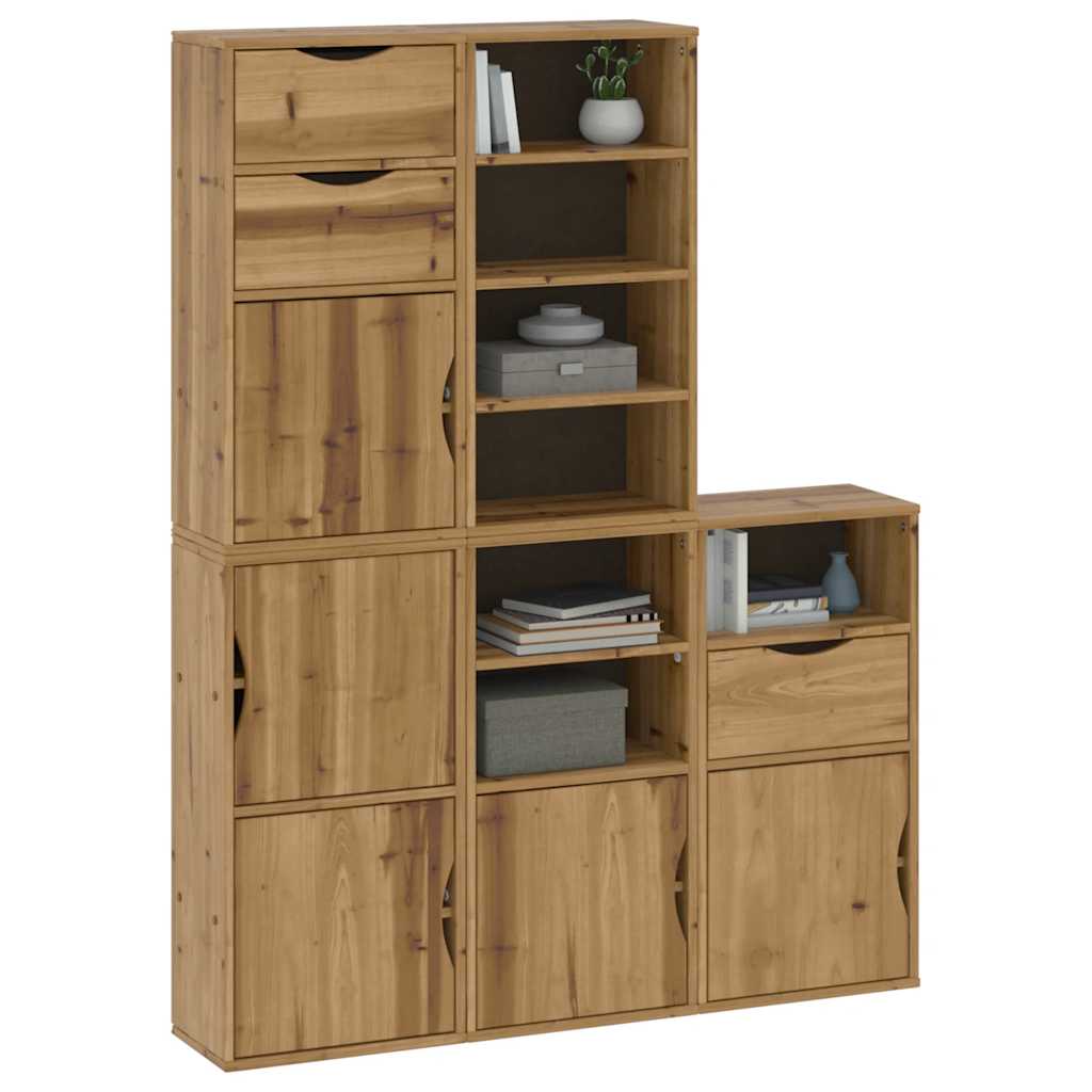 vidaXL Szafki boczne 5 szt. "ODDA" 40x24x79 cm Drewno lite Sosna