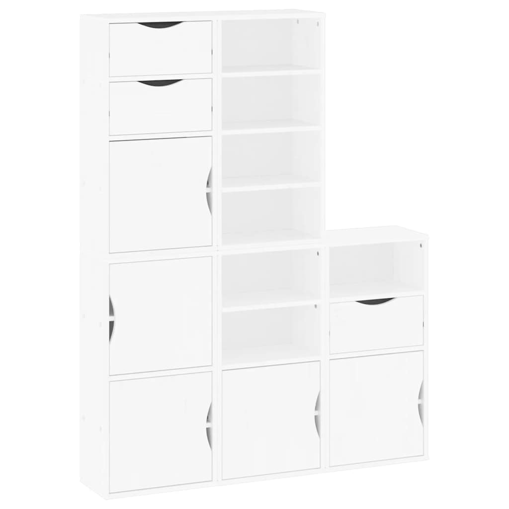 vidaXL Szafki boczne 5 szt. "ODDA" 40x24x79 cm lite drewno sosnowe