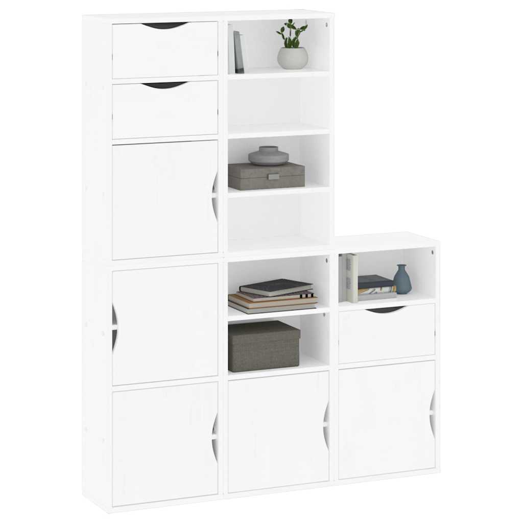 vidaXL Szafki boczne 5 szt. "ODDA" 40x24x79 cm lite drewno sosnowe