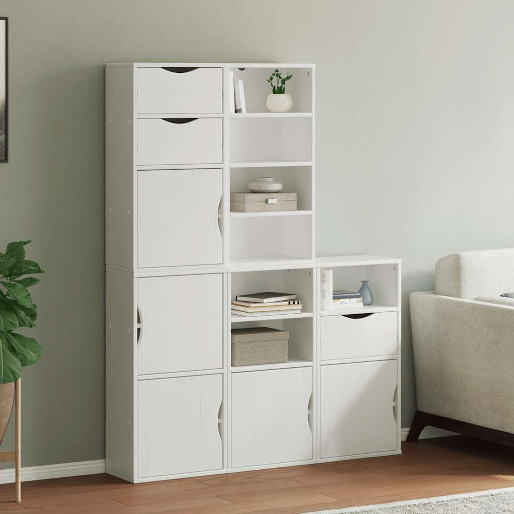vidaXL Szafki boczne 5 szt. "ODDA" 40x24x79 cm lite drewno sosnowe
