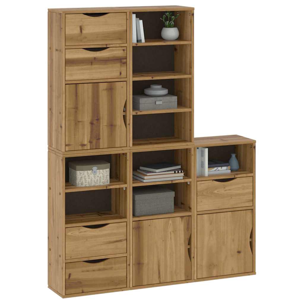 vidaXL Szafki boczne 5 szt. "ODDA" 40x24x79 cm Drewno lite Sosna