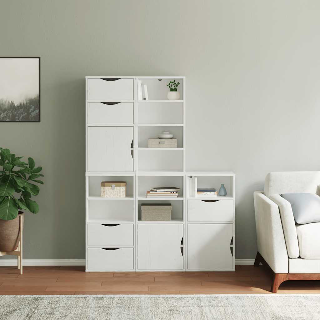 vidaXL Szafki boczne 5 szt. "ODDA" 40x24x79 cm lite drewno sosnowe