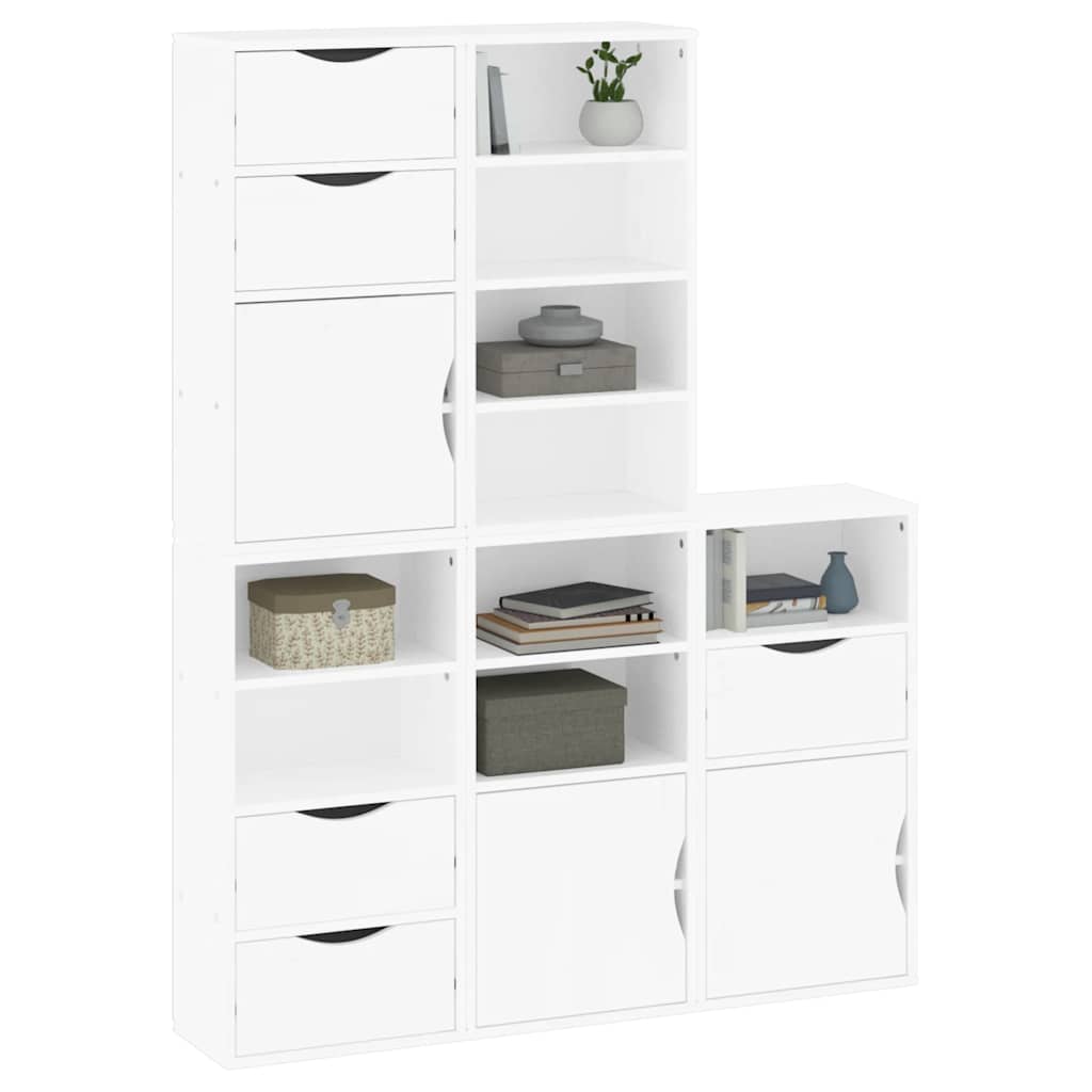 vidaXL Szafki boczne 5 szt. "ODDA" 40x24x79 cm lite drewno sosnowe