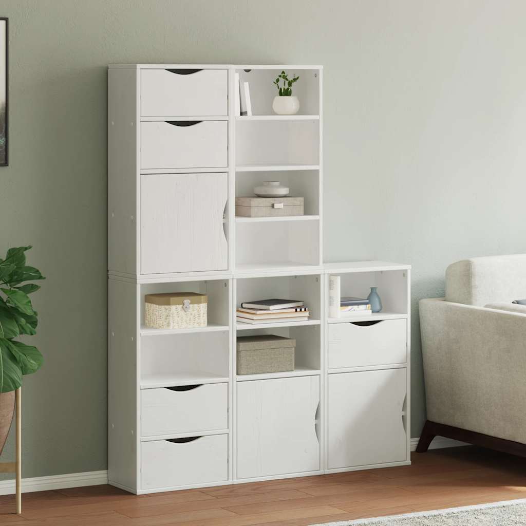 vidaXL Szafki boczne 5 szt. "ODDA" 40x24x79 cm lite drewno sosnowe