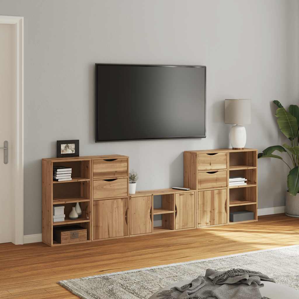vidaXL 5-częściowy zestaw pod TV z miejscem do przechowywania „ODDA”