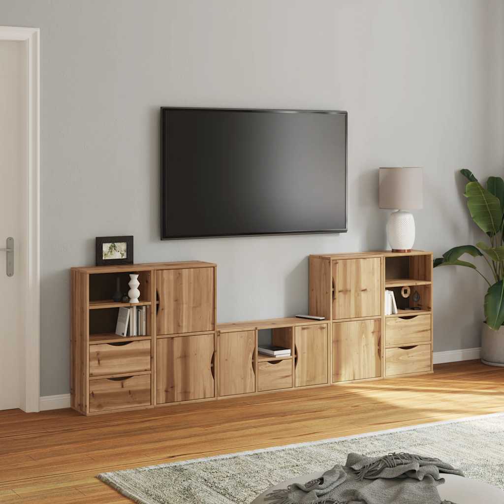 vidaXL 5-częściowy zestaw pod TV z miejscem do przechowywania „ODDA”