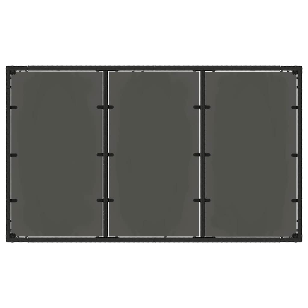 vidaXL Zestaw do jadalni w ogrodzie 7 pcs Czarny polirattan